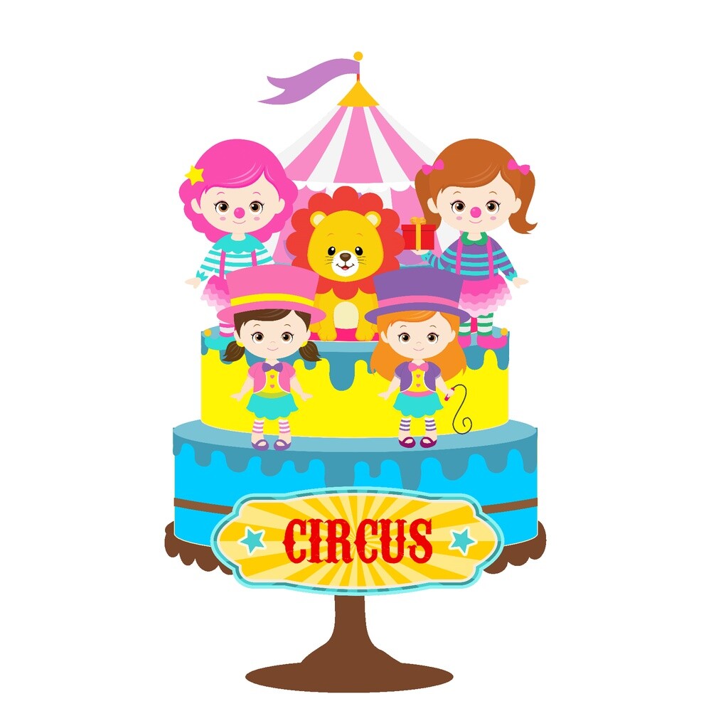 Topo de Bolo Circo 52