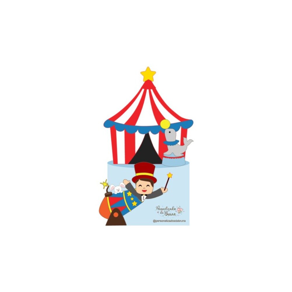 Topo de Bolo Circo 58