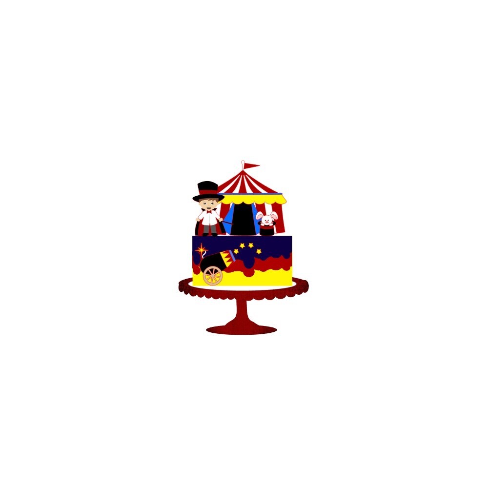Topo de Bolo Circo 60