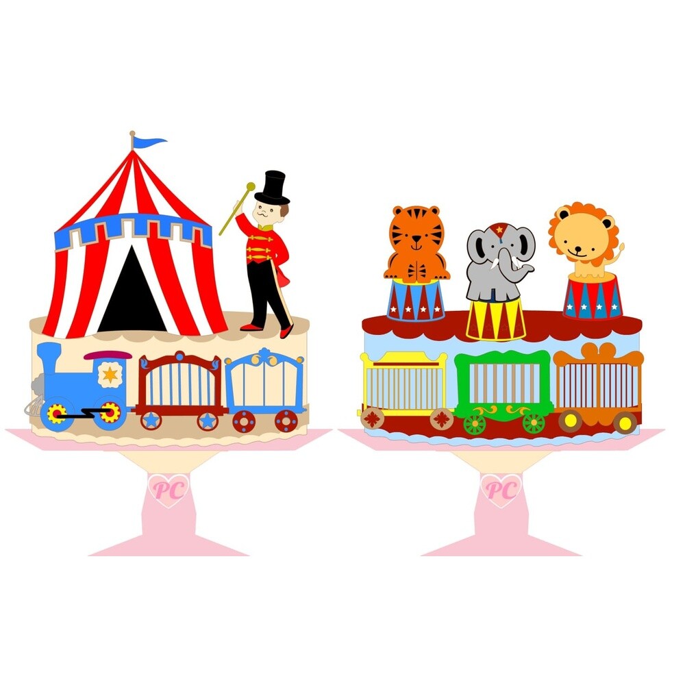 Topo de Bolo Circo 67