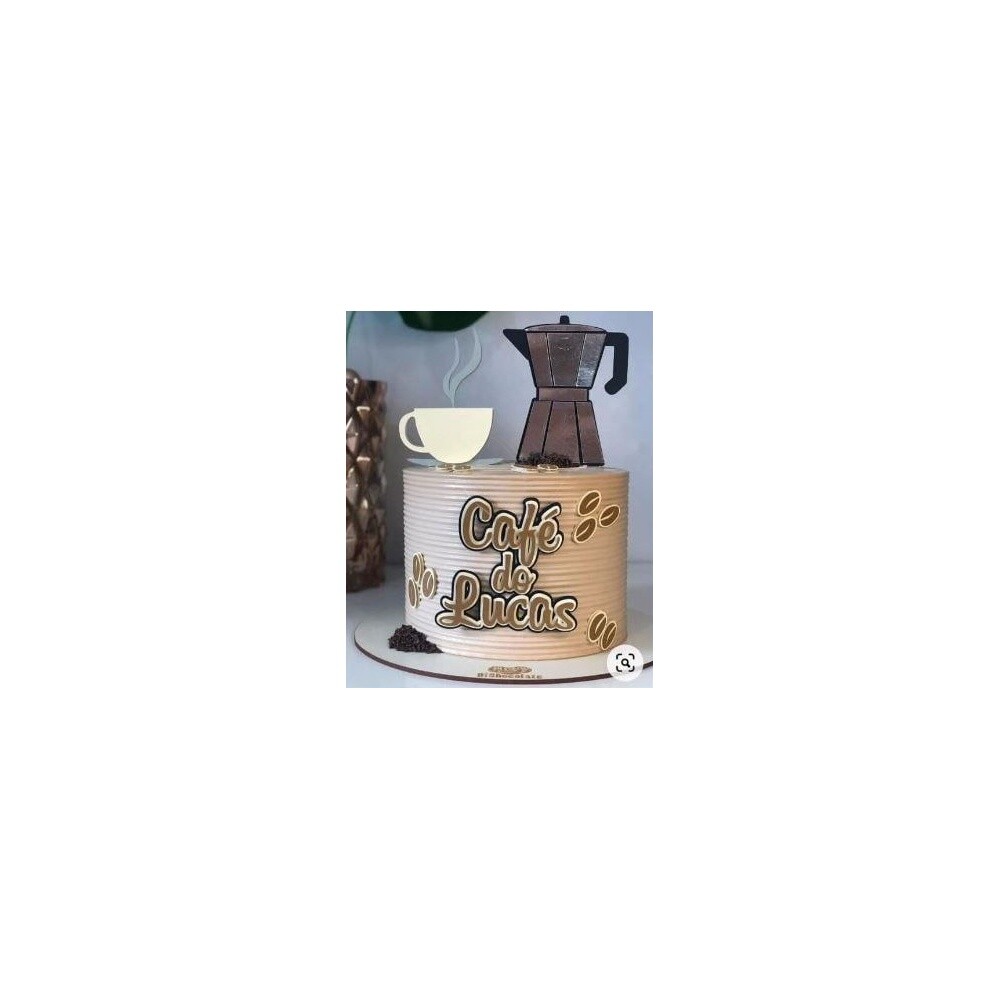 Topo de bolo 01 - Café a