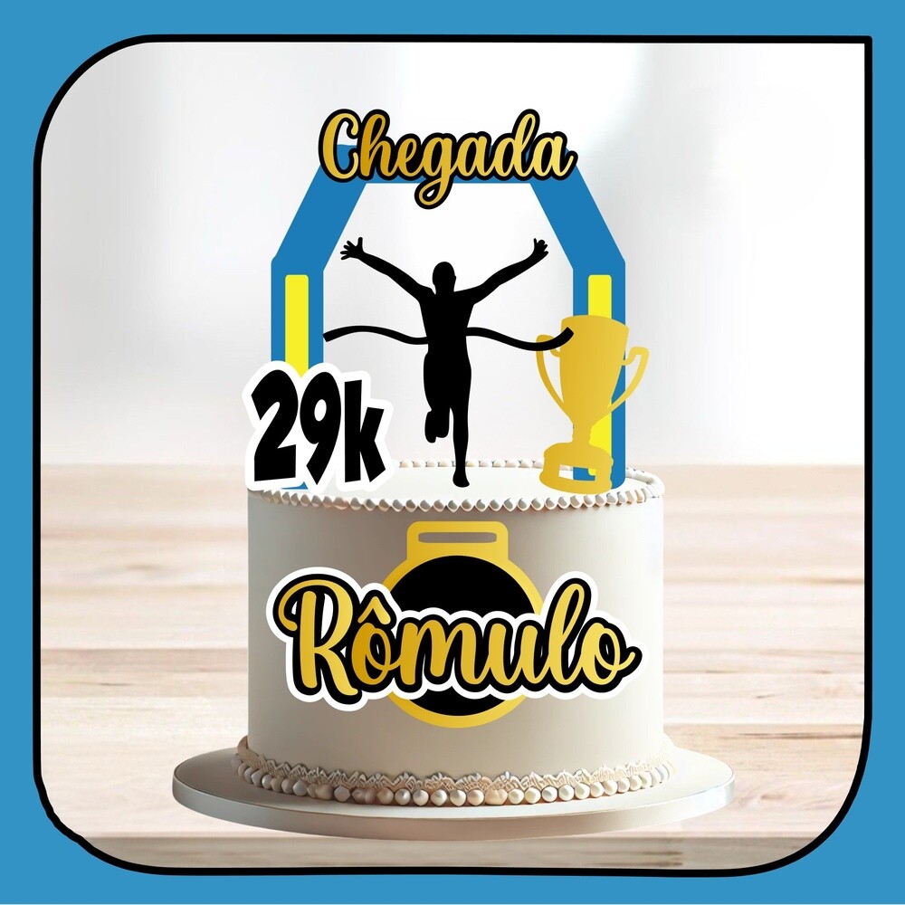 Topo de Bolo Corrida - Maratona 05