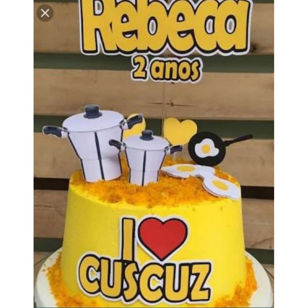 Topo de bolo 04 - Cuscuz a