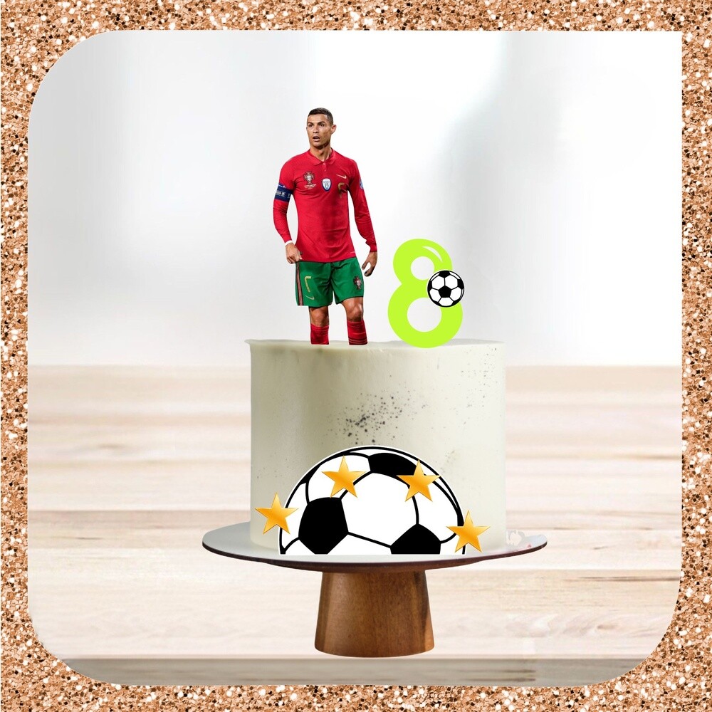 Topo de bolo 04 - Cristiano Ronaldo CR7 a