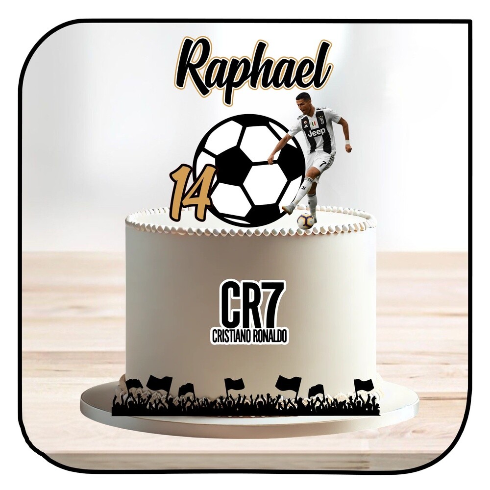 Topo de bolo 07 - Cristiano Ronaldo CR7 a