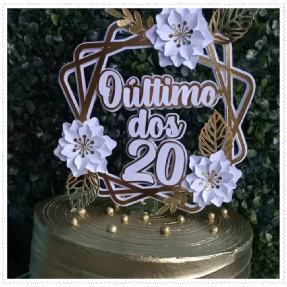 Topo de Bolo Circulos e Geométricos 38