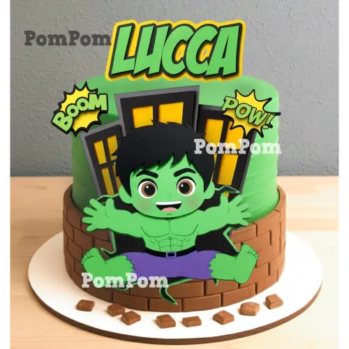 Arquivo de Corte topo de bolo hulk lucca