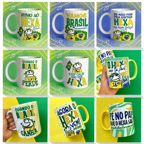 Arte de caneca - Copa do mundo - Brasil