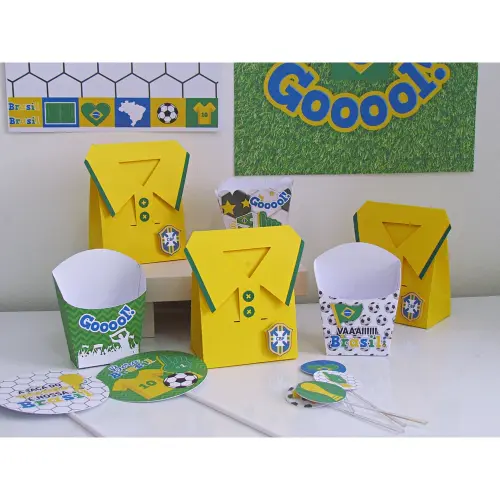 Kit Copa do mundo - verde e amarelo - Brasil - Arquivo de corte