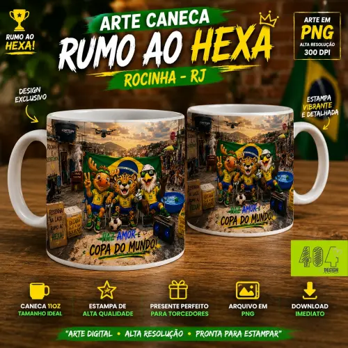 Arte Caneca rumo ao Hexa - Rocinha RJ