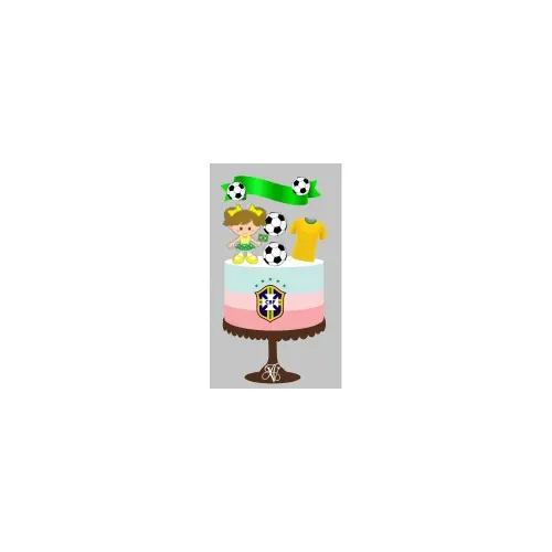 Topo de Bolo Copa do Mundo 18 para imprimir