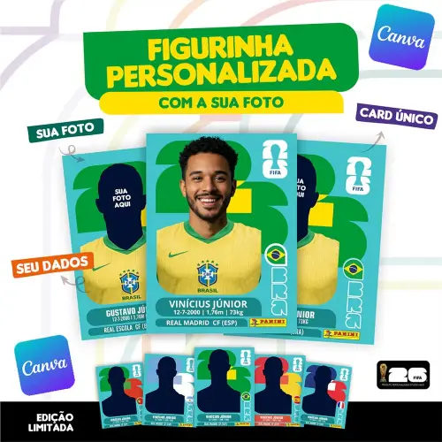 Arquivos editaveis no canva figurinha personalizada BRASIL