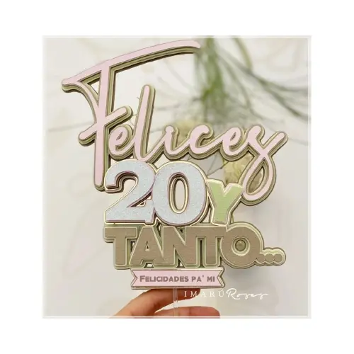 Topo de Bolo Idades 20