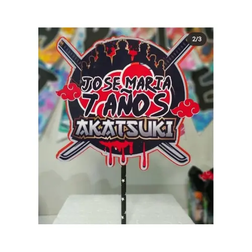 Topo de bolo 03 - Akatsuki a