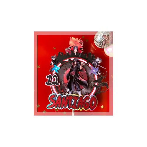 Topo de bolo 08 - Akatsuki a