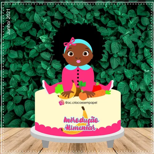 Topo de bolo 05 - Afro a