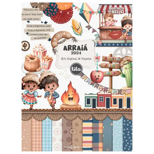 Arraiá 2024 - Combo Ilustrações + Papéis