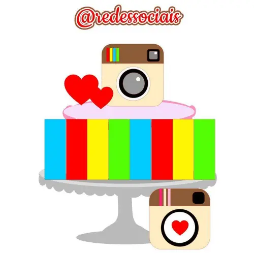 Topo de Bolo Instagram 07