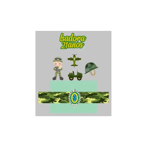 Topo de Bolo Exército 03