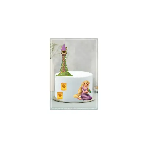 Topo de Bolo Enrolados - Rapunzel 02