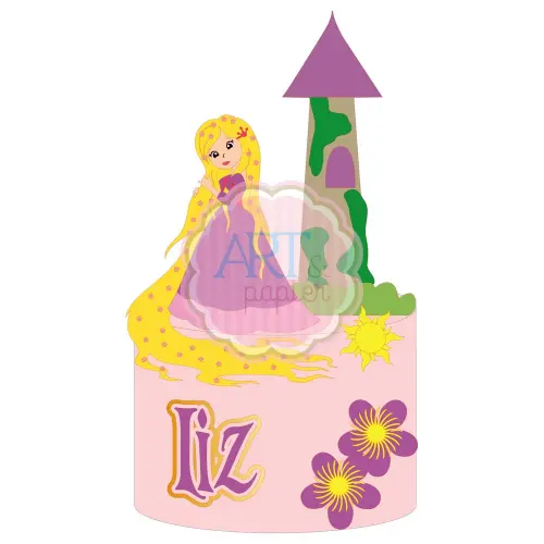 Topo de Bolo Enrolados - Rapunzel 14