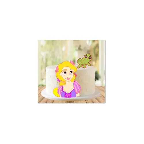 Topo de Bolo Enrolados - Rapunzel 22