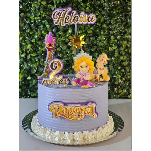 Topo de Bolo Enrolados - Rapunzel 23