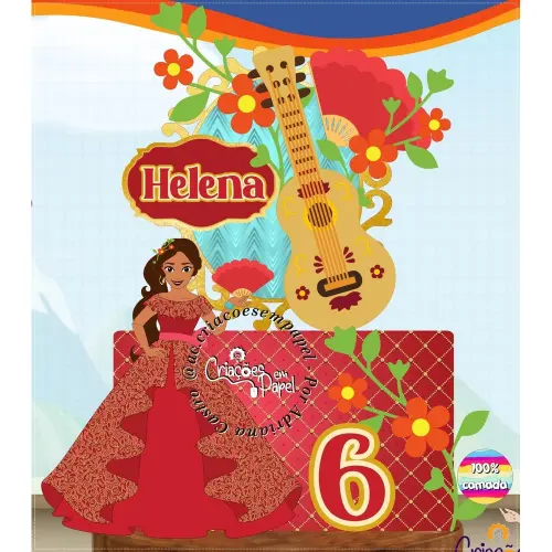 Topo de Bolo Elena de Avalor 05