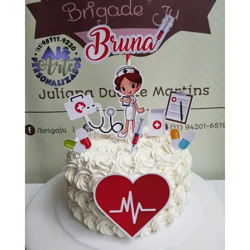 Topo de Bolo Enfermagem - Medicina 13