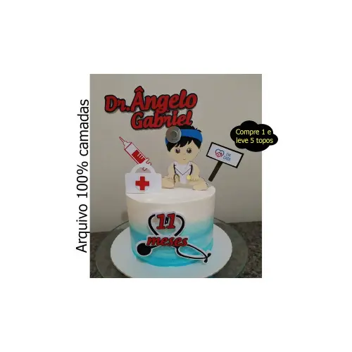Topo de Bolo Enfermagem - Medicina 23