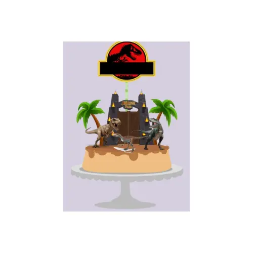 Topo de Bolo Jurassic Park 01