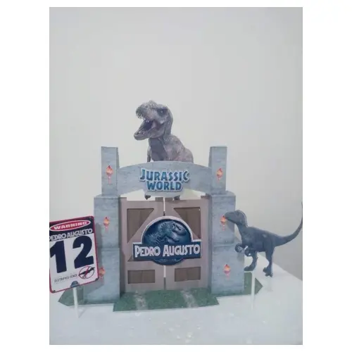 Topo de Bolo Jurassic Park 03