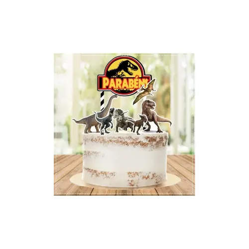 Topo de Bolo Jurassic Park 10