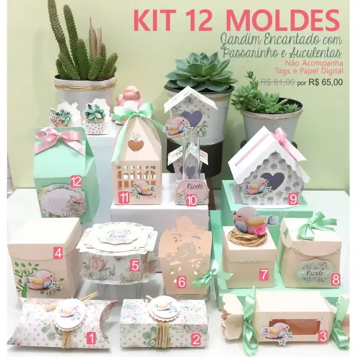 Arquivo de Corte Jardim 18 Kits Digitais para Imprimir