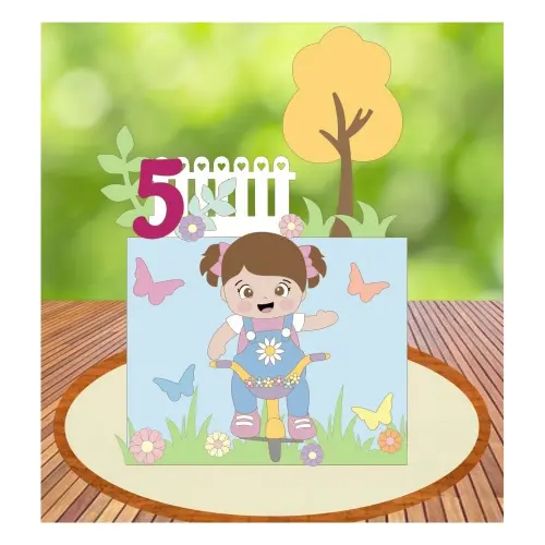 Topo de Bolo Jardim 04 Kits Digitais para Imprimir