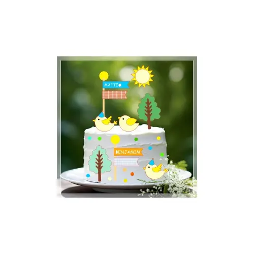 Topo de Bolo Jardim 41 Kits Digitais para Imprimir