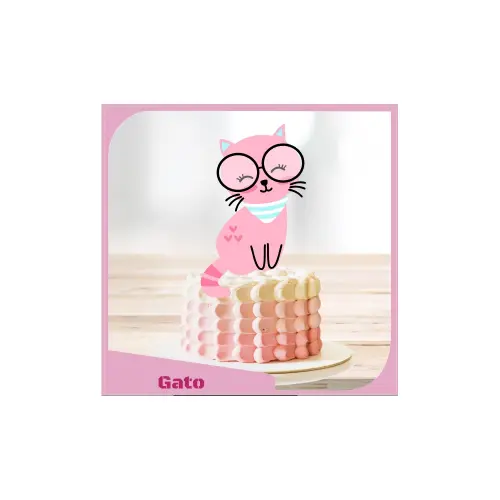 Topo de Bolo Gatinho(a) 31 para imprimir