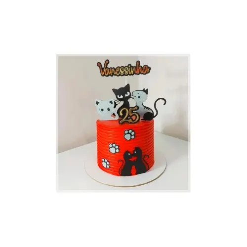 Topo de Bolo Gatinho(a) 35 para imprimir