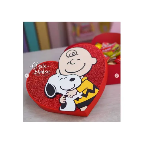 Arquivo de corte Caixa coração snoopy amor