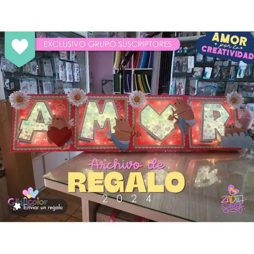 Arquivo de corte LETRA 3d AMOR