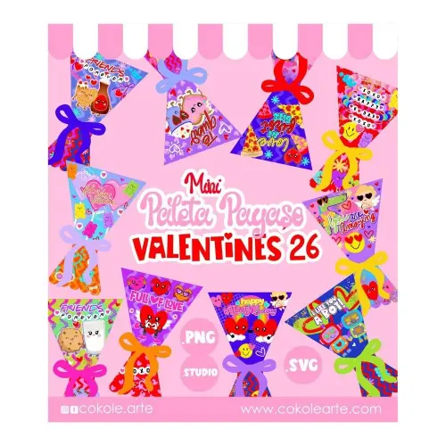 Arquivo de corte Mini Paleta Payaso Valentines´26