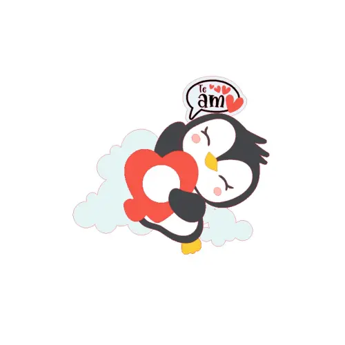 Arquivo de corte pinguino san valentin _ suscriptores