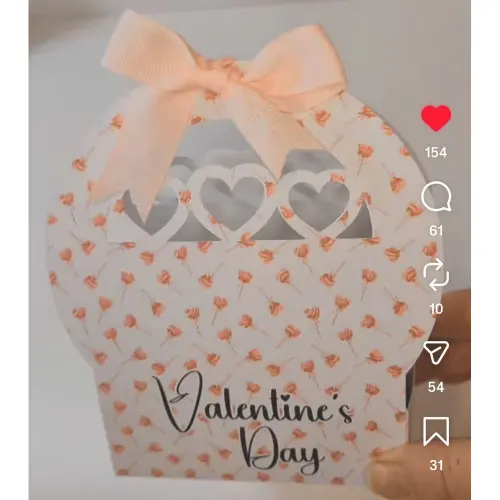 Arquivo de corte scatola con manico san valentino