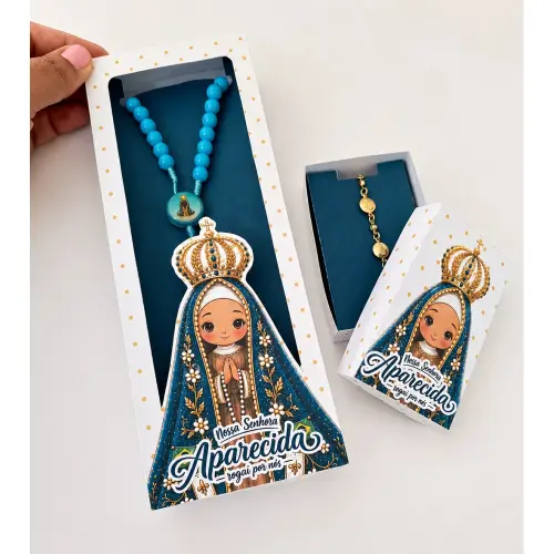 ARQUIVO DIGITAL CAIXA TERÇO + BRINDE - Nossa Senhora Aparecida