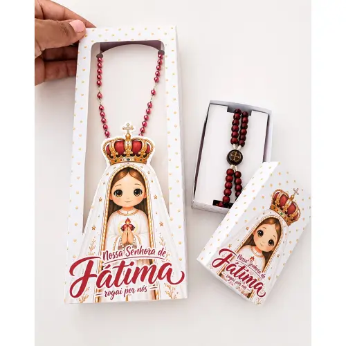 ARQUIVO DIGITAL CAIXA TERÇO + BRINDE - Nossa Senhora de Fátima
