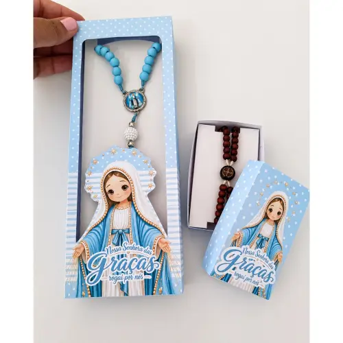 ARQUIVO DIGITAL CAIXA TERÇO + BRINDE -Nossa Senhora das Graças