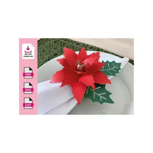 Christmas Flower Napkin Holder-Abelha de Papel