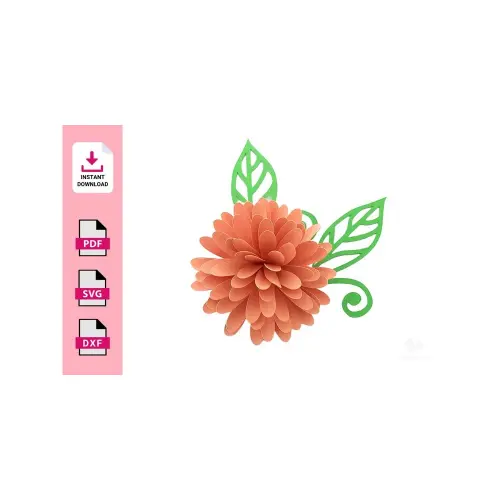 Flower_94_With_Foliage_Abelha_de_Papel