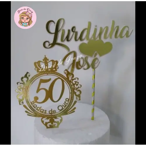 Arquivo de Corte Topo de Bolo 07 - 50 Anos a