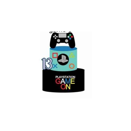 Topo de Bolo Gamer - Vídeo Game 09 Kits Digitais para Imprimir